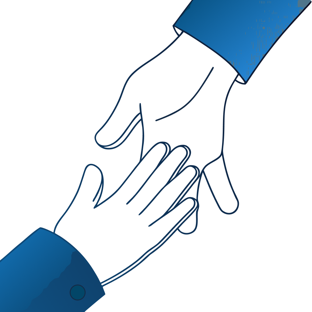 illustration of helping hands