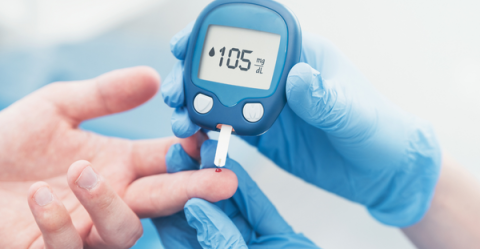 Diabetes finger prick test