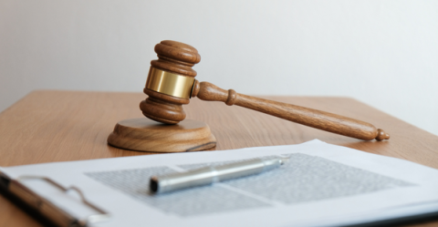 gavel and paperwork